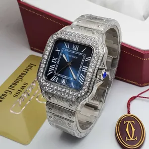 Cartier De-Santos Blue Dial Body Crested Watch