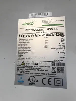 750watt Jinko Solar Panel