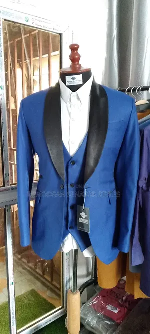 Demorgan Blue Rolling Lapel Suit