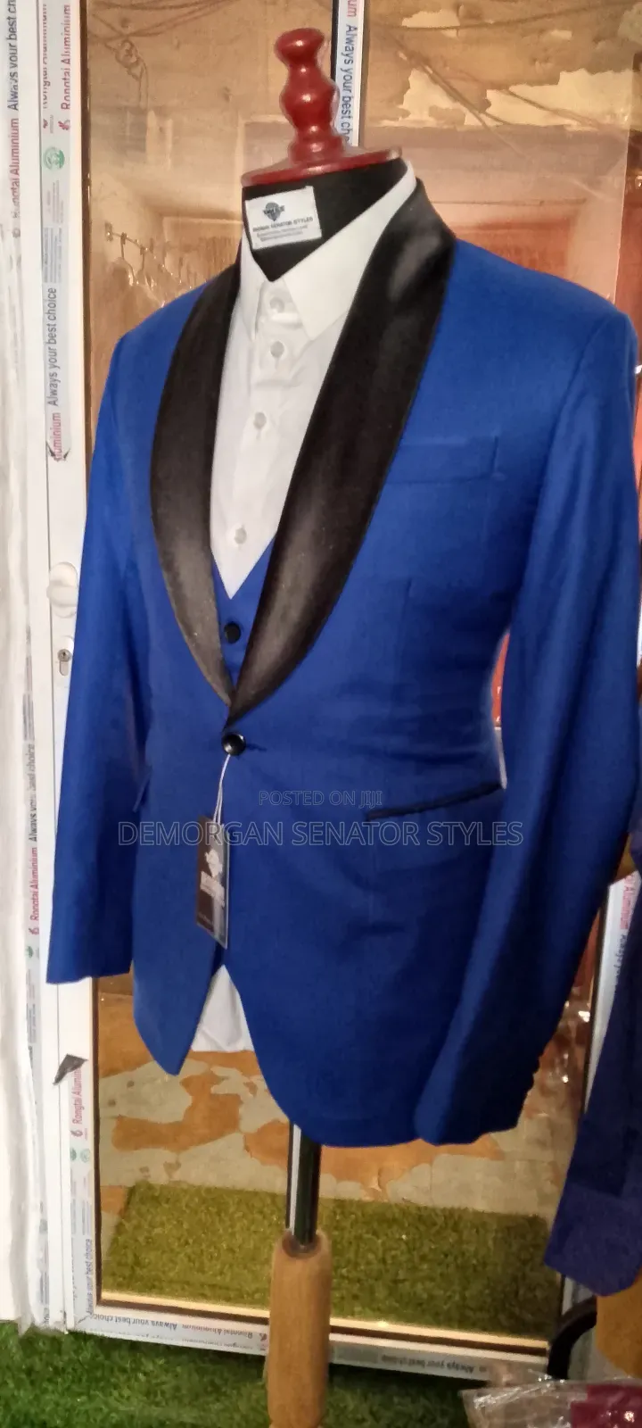 Demorgan Blue Rolling Lapel Suit