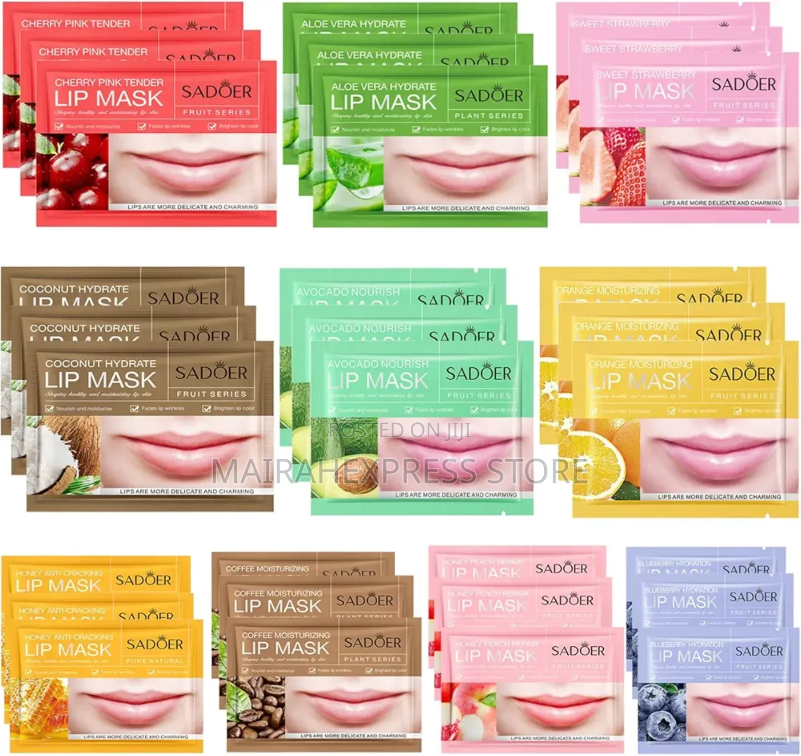 10pcs Collagen Fruit Lip Mask (Sk-hans Brand)