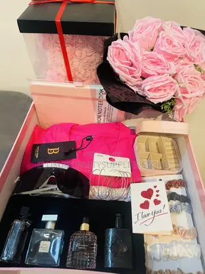 Pink Rose Teddy Gift Box