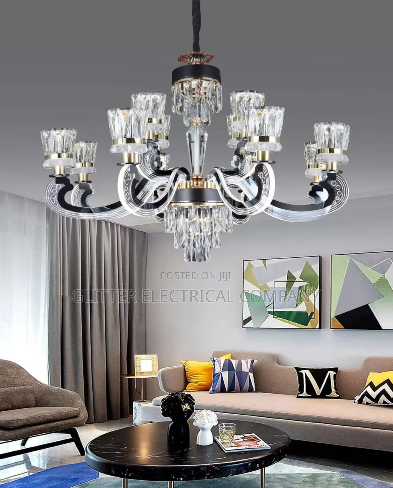 Executive Crystal Chandelier For Living Room
