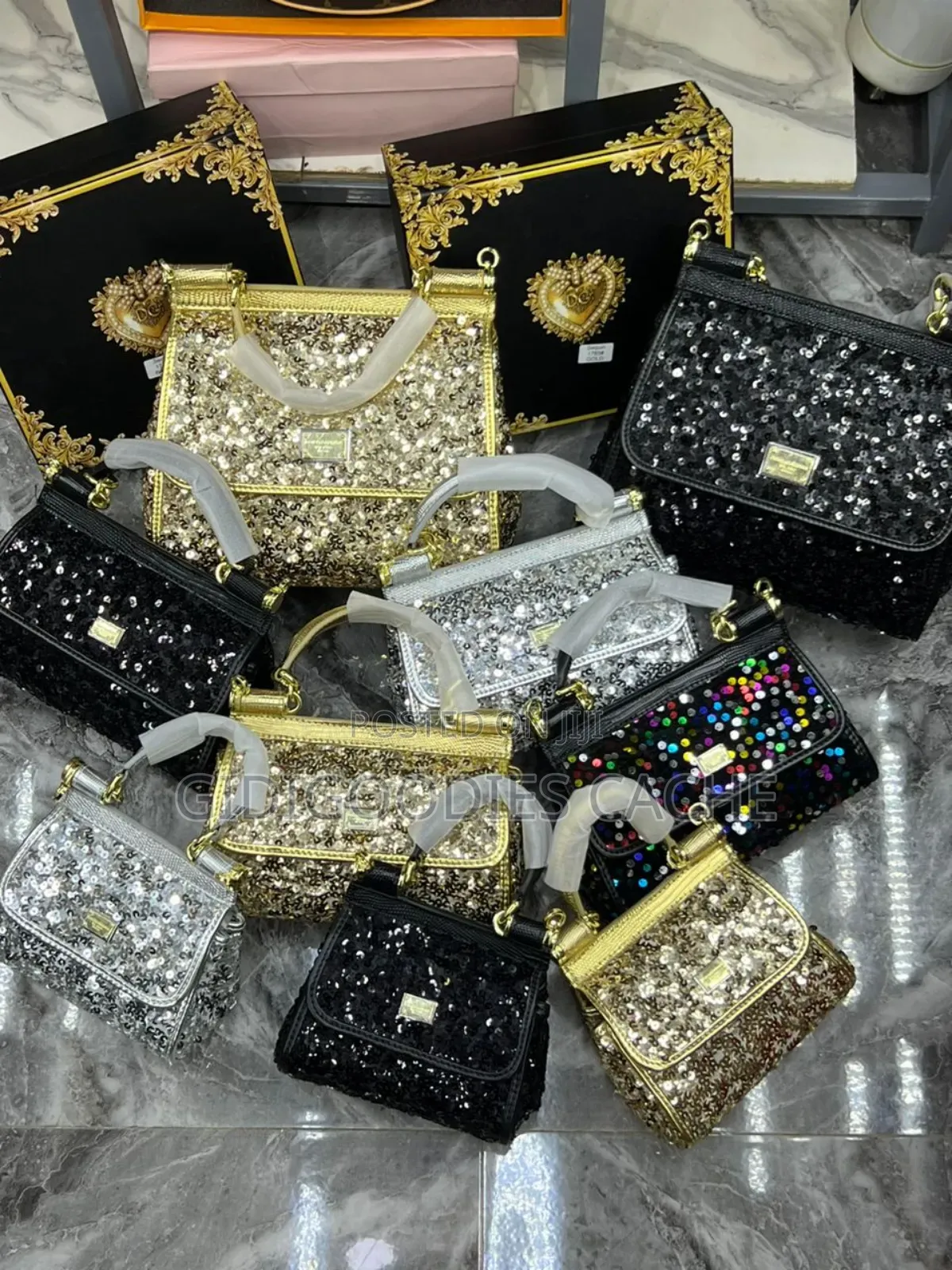 Luxe DG Sequin Handbags