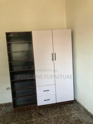 2 Door Wardrobe With Shoe/ Bag Rack Set