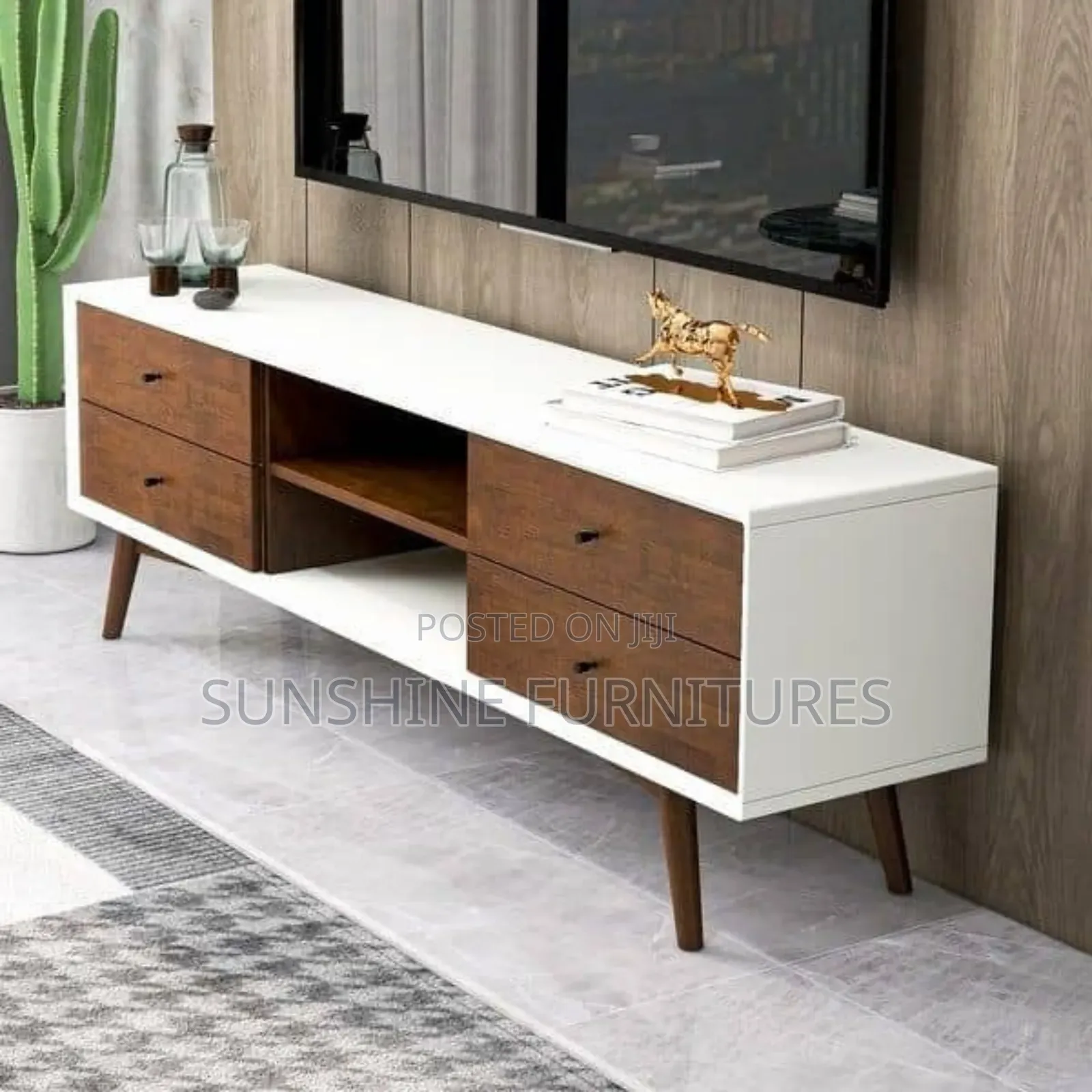 Portablewhite Tv Console