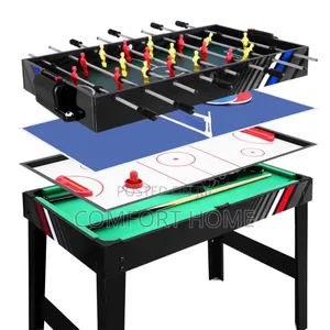 4-in-1 Games Table Soccer Foosball Pool Table Tennis Air