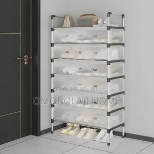 7 , 6 , 5 Layers Shoe Rack With Plastic Cover