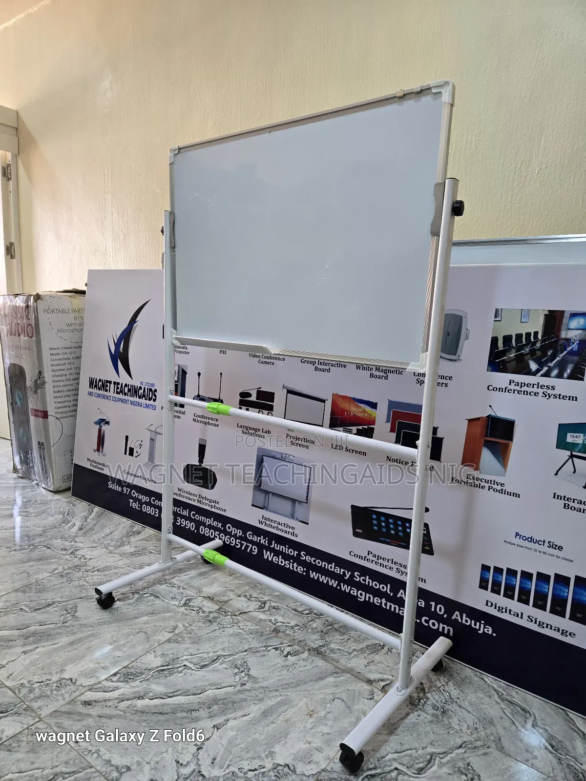 2x3feet Double Sided White Magnetic Board On Movable Stand