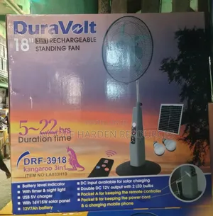 Original Duravolt3in1 18inches Rechargeable Standing Fan