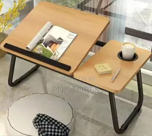 Folding Bed Side Laptop Stand With Cup Holder