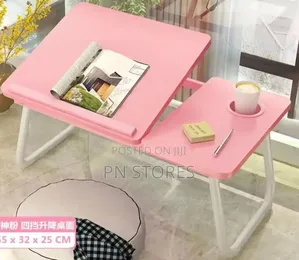 Folding Bed Side Laptop Stand With Cup Holder
