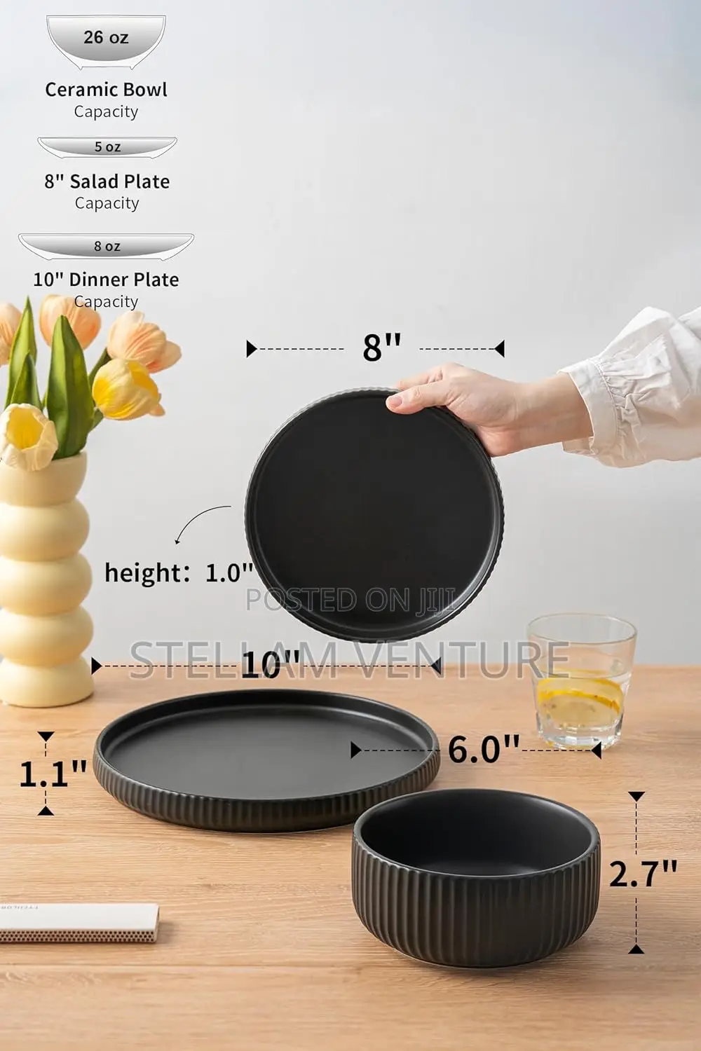 12pcs Stoneware