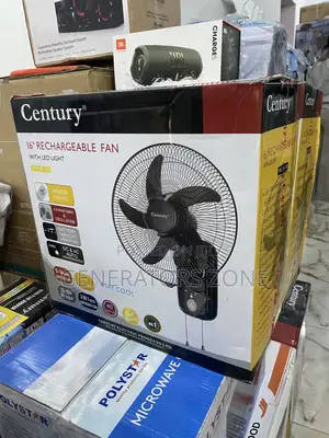 Adjustable Fan Head Angle Century 16" Recheargeable Fan