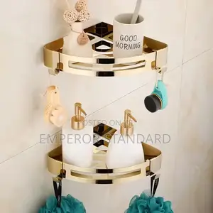 Bathroom Accessories Towel Rack Corner Shelf Brush Holder