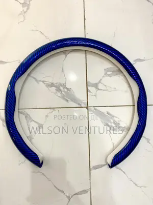 Universal Fit Blue Color Glossy Steering Wheel Cover