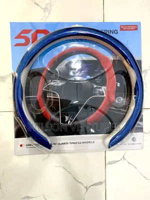 Universal Fit Blue Color Glossy Steering Wheel Cover