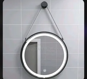 Led Black Frame Sensor Mirror With Belt and Three Lights