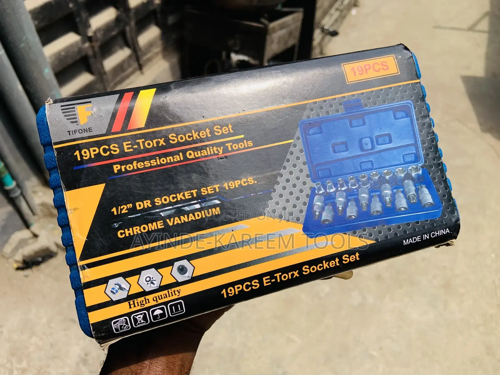 19pcs 1/2” Dr E-Torx Socket Set