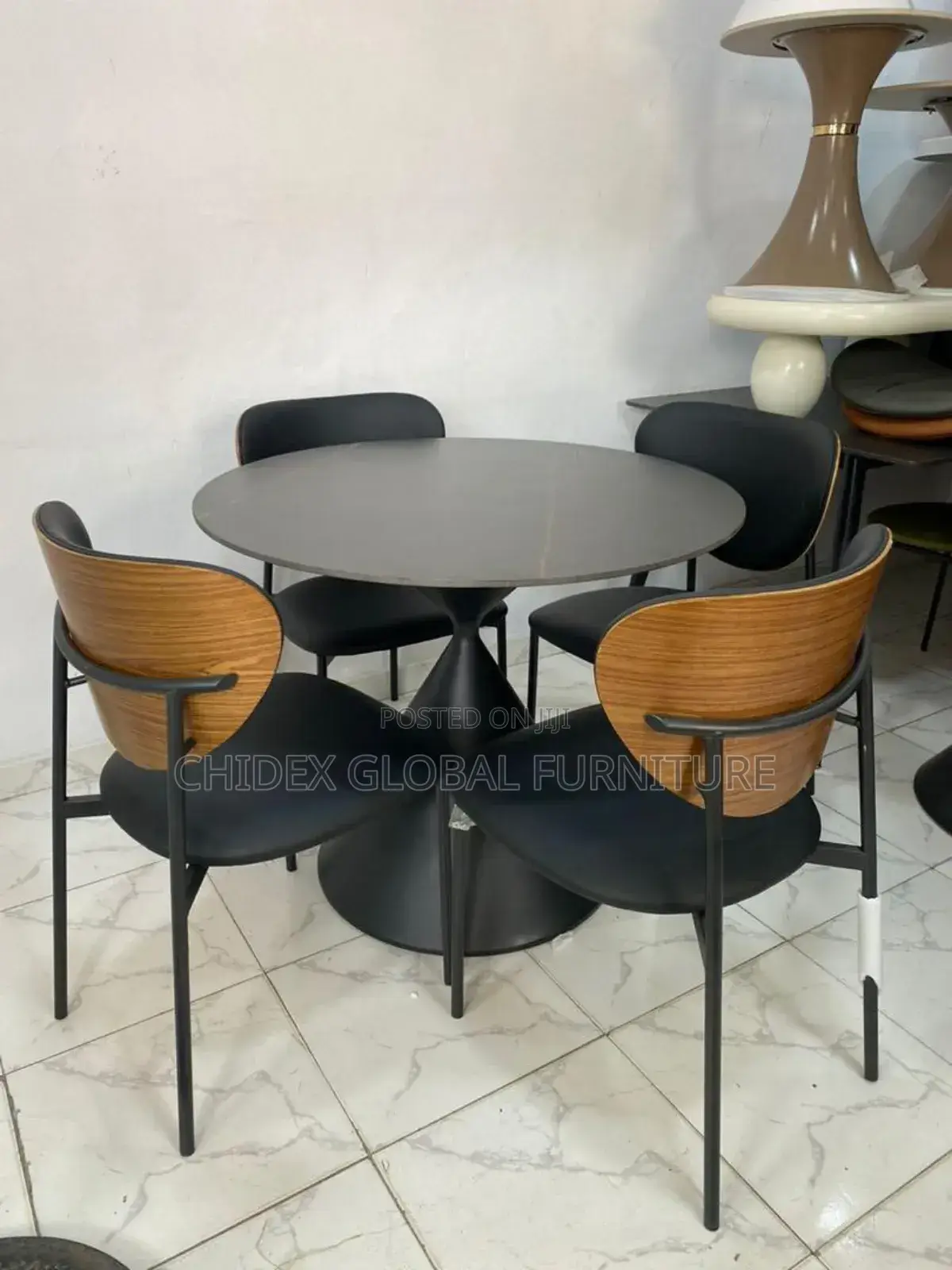 Set Simple Round Dining Table With Chairs