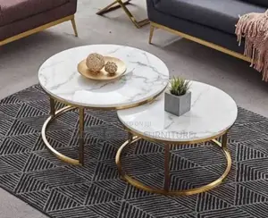 Golden Steel 2 in 1 Center Table