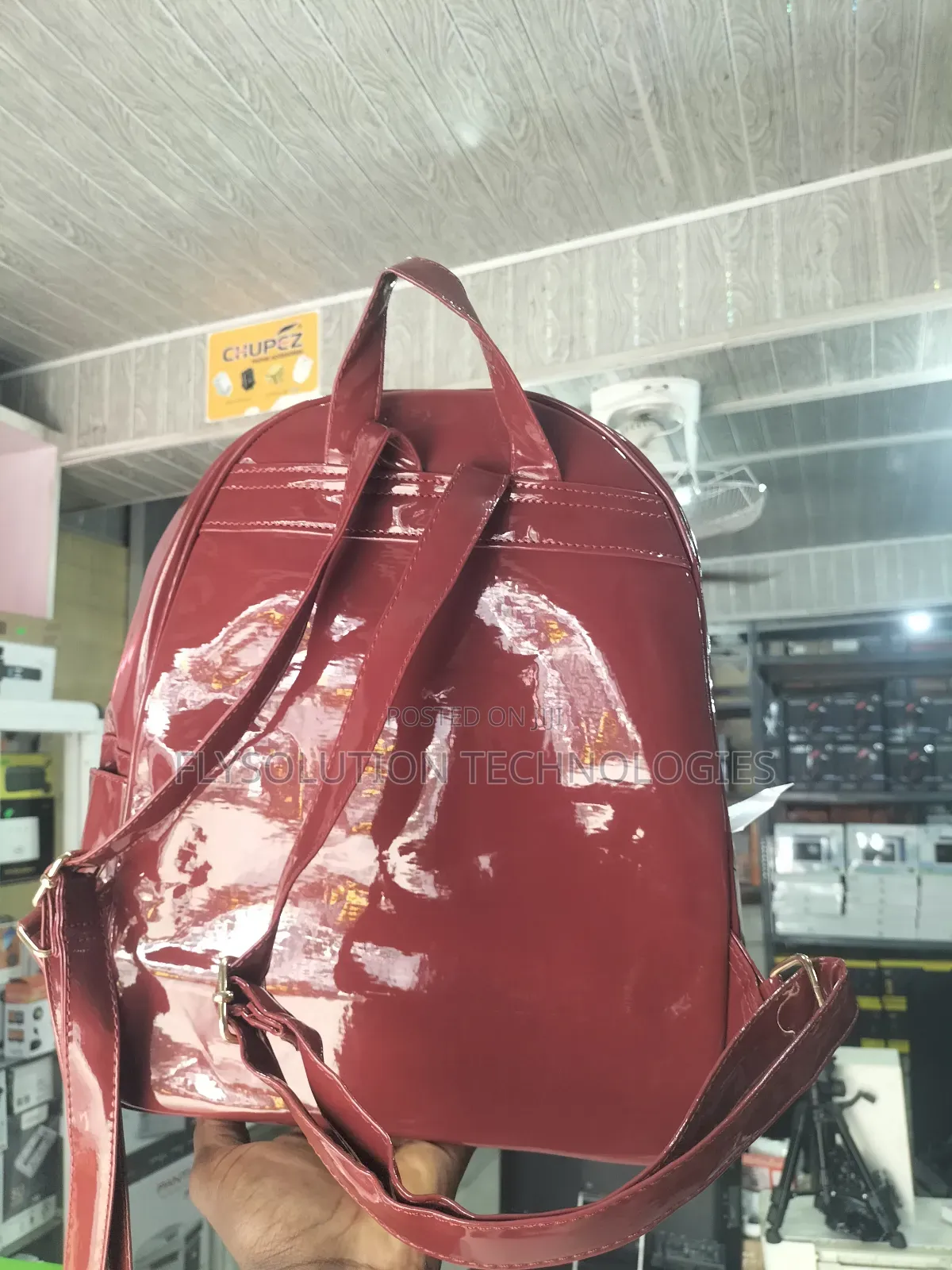Multipurpose Women Backpack With Creative Patterns - Wine