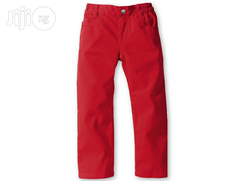 Solid Red Boys Trouser - 2y, 3y