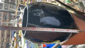 30cm Black Fiberglass Flower Pot