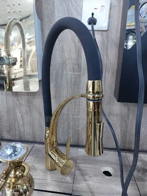 Black and Gold Sink Mixer Tap