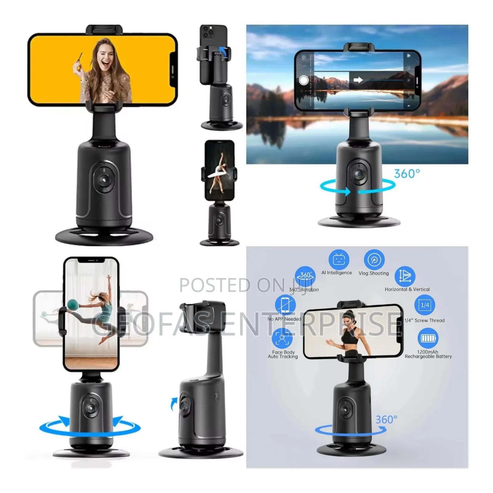 Smart Intelligent Gimbal 360 Auto Face Tracking Tripod