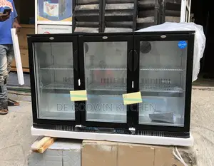 3 Doors Black Under Bar Double Door Chiller