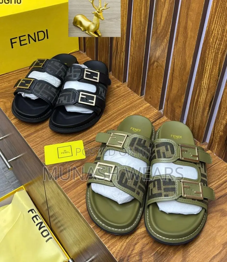 Fendi Leather Slipers