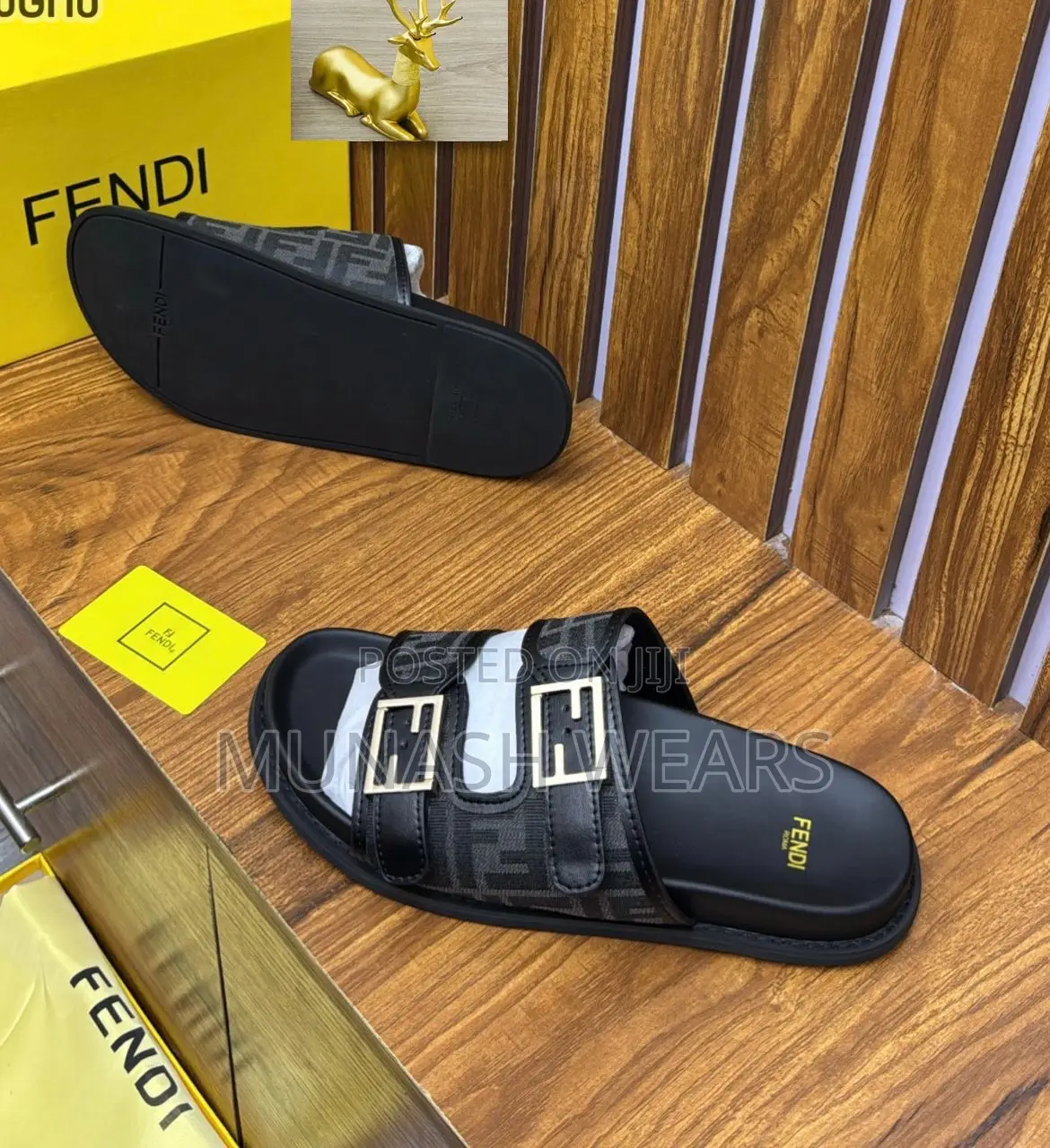 Fendi Leather Slipers
