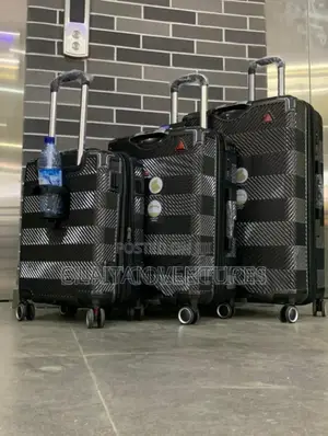Set of 3 Rubber Luggage Traveling Box