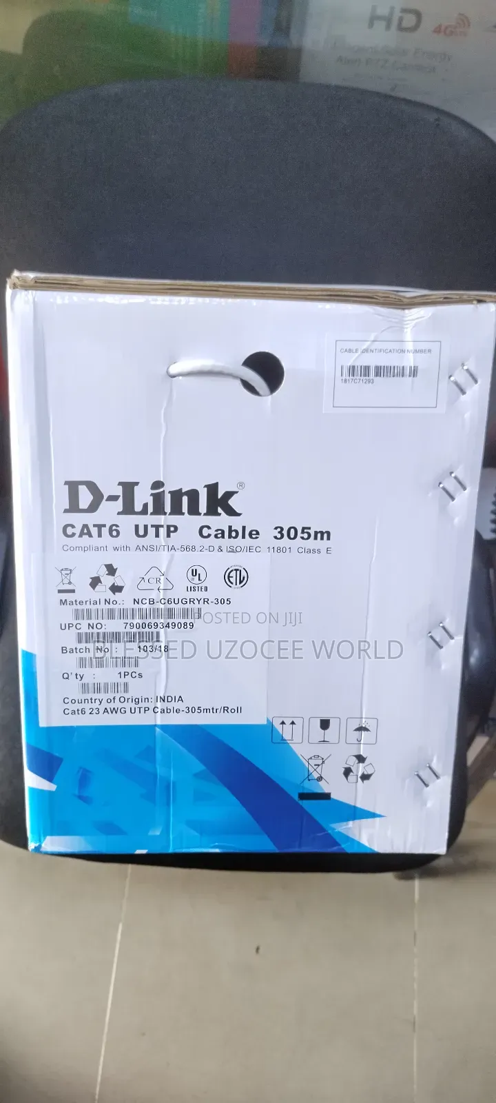 Dlink 100% Cat 6 Rj45 Utp 305m Cable 24 Awg