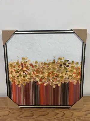 Canvas Black Brown Burnt Orange Painting