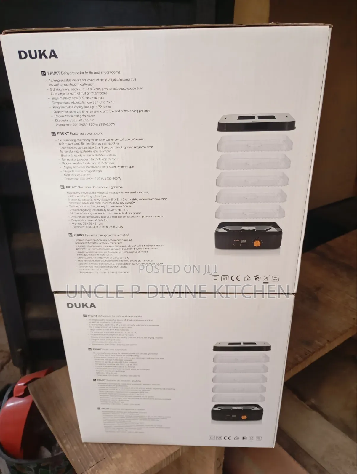 Duka 5 Layers Quality Food Dehydrator, 260W.