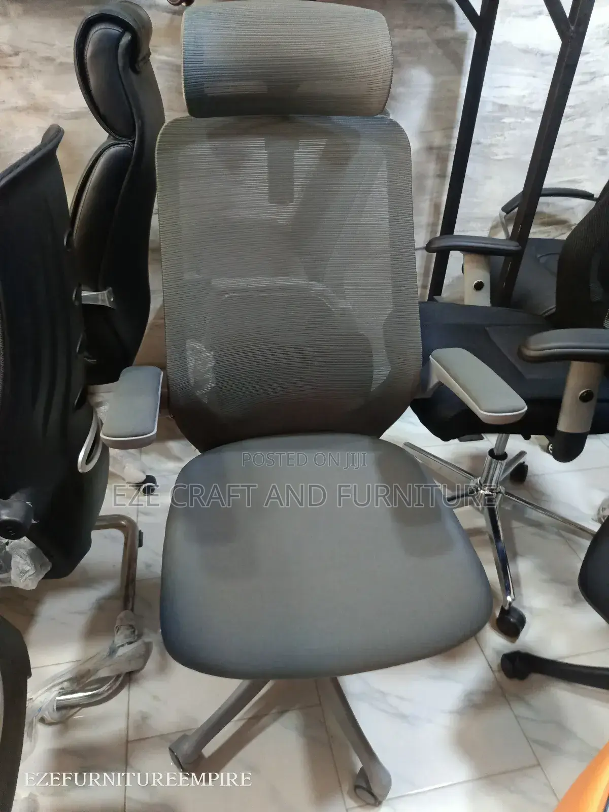 Ergonomic Adjustable Gray Office Chair