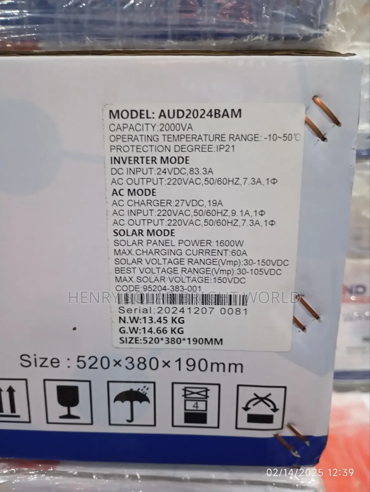 Andone 2kva 24v Hibrid Inverter