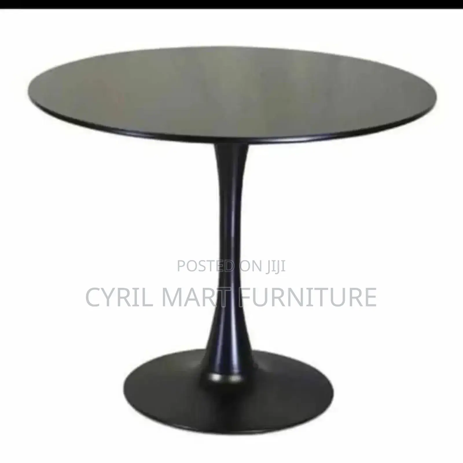 Bar Round Dining Table Black