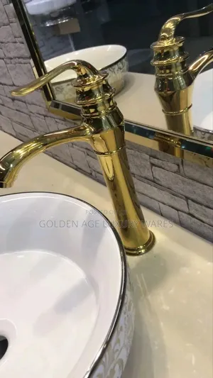 Long Gold Basin Mixer