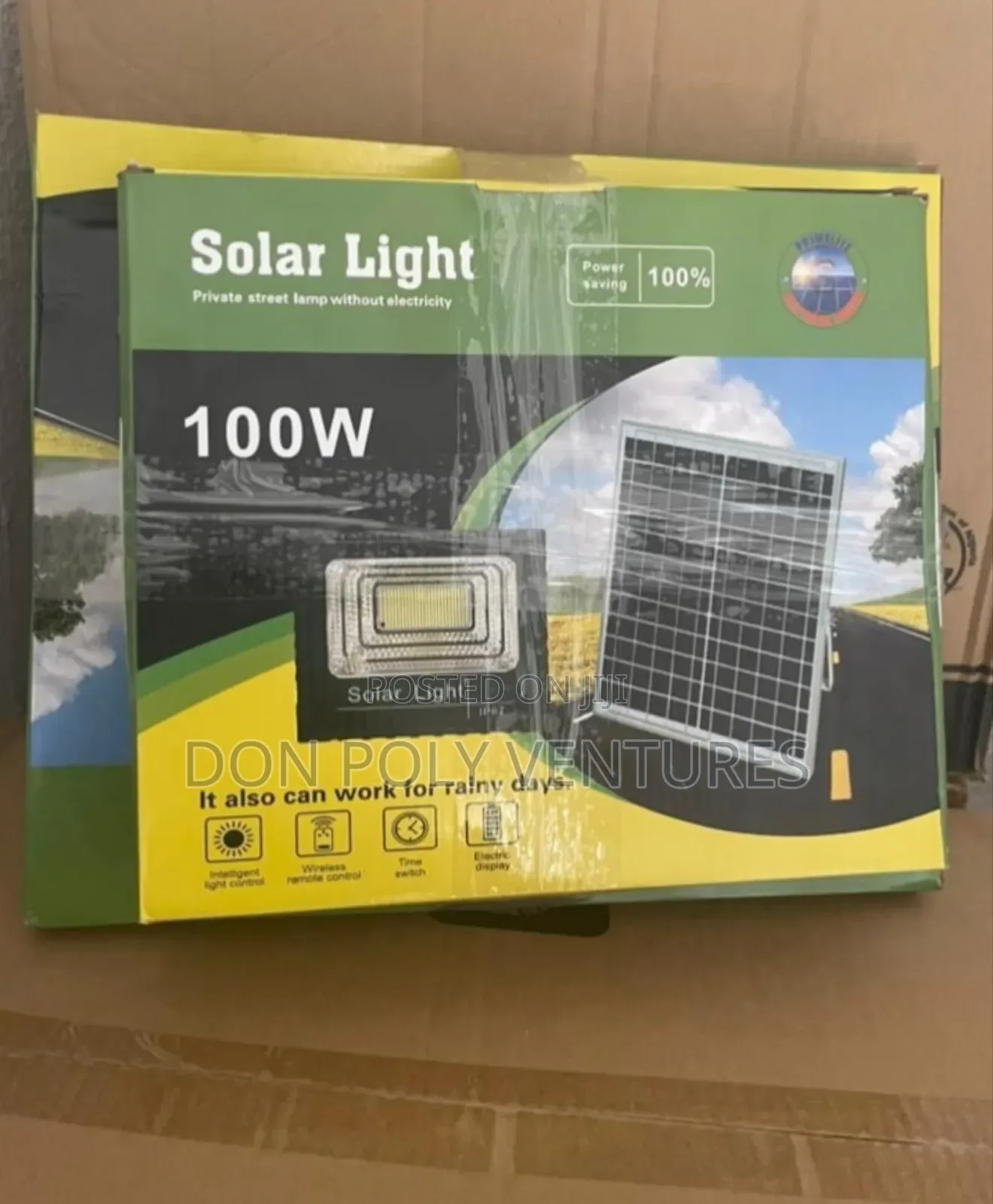 100W Bright Solar Flood Light