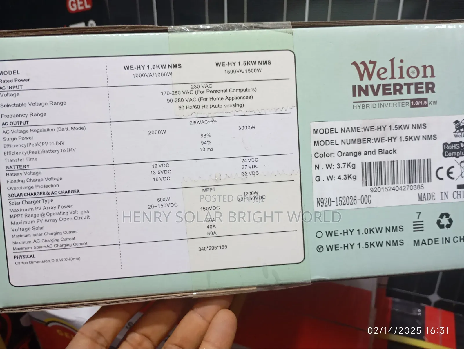 Willion 1.5kva 24v Hibrid
