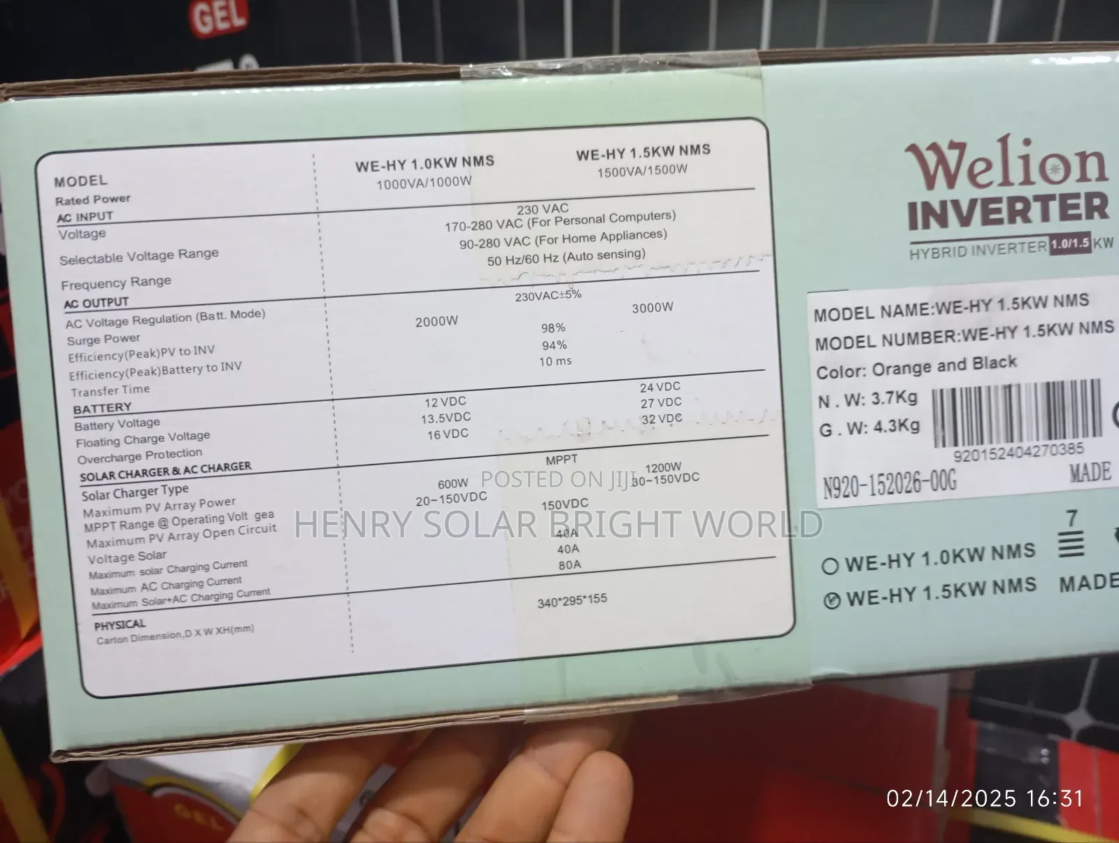 Willion 1.5kva 24v Hibrid
