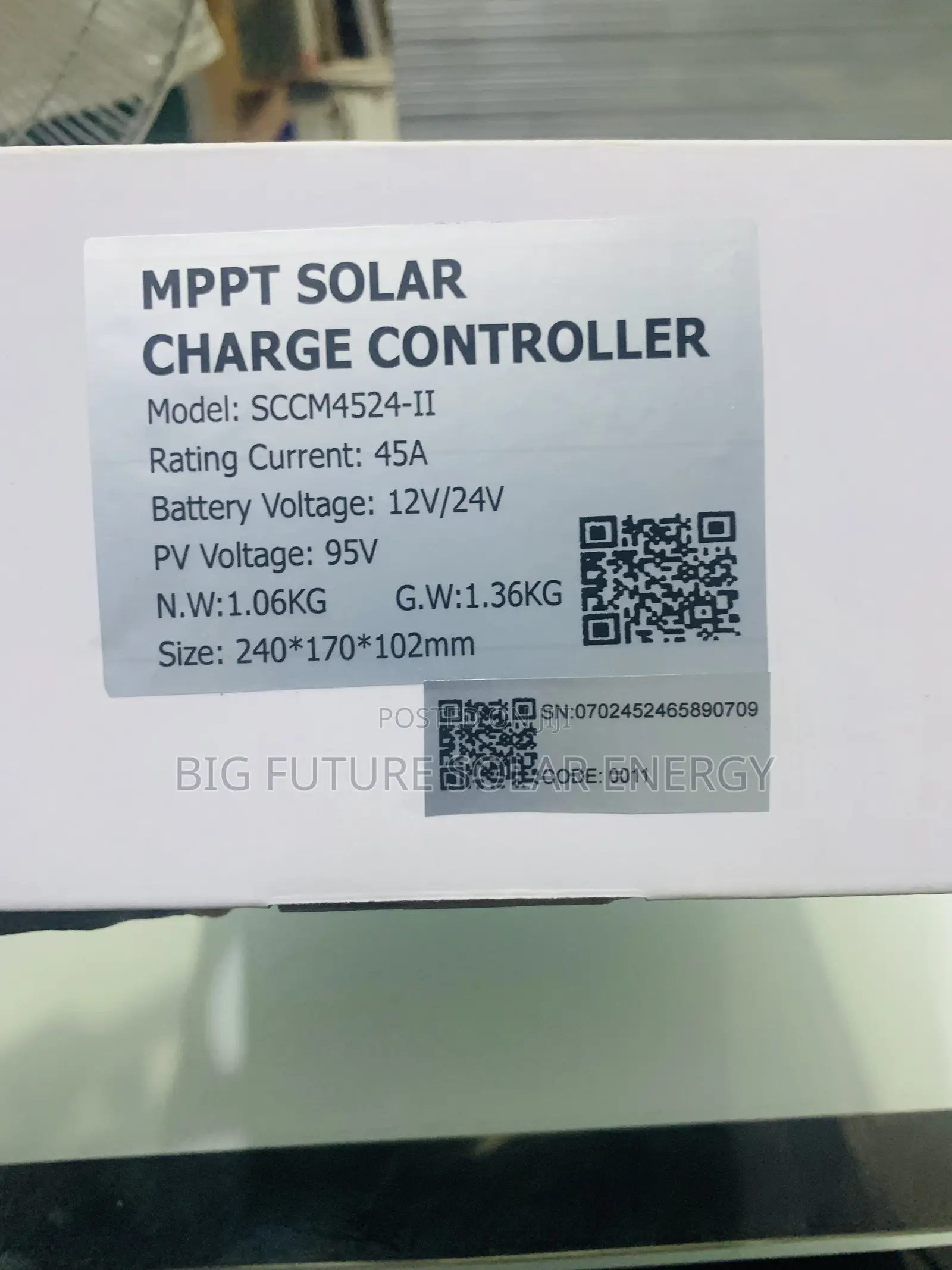 45amps Felicity Charge Controller 12/24v