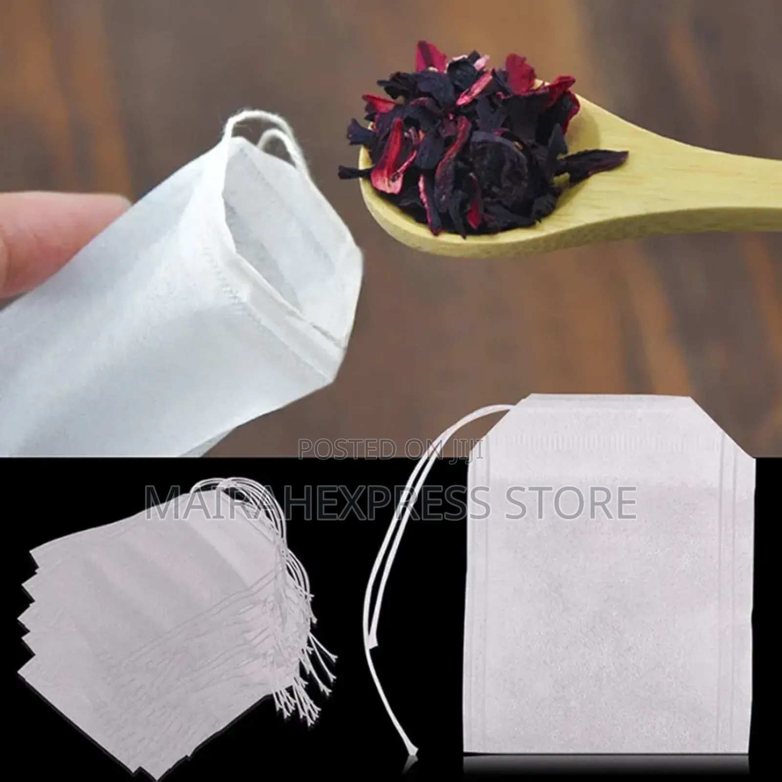 100pcs Non Wooven Condiments Empty Tea Filter Bags