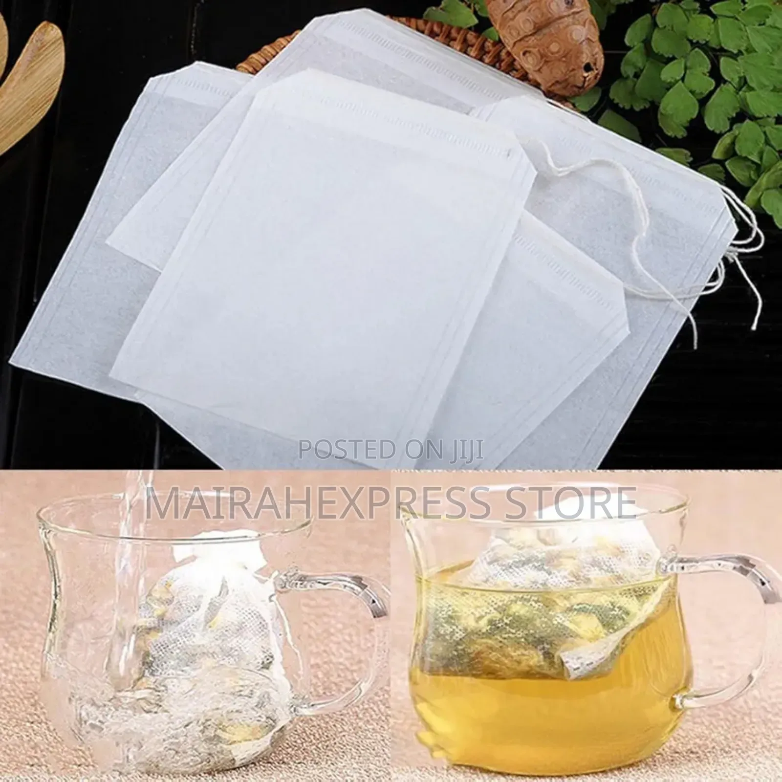 100pcs Non Wooven Condiments Empty Tea Filter Bags