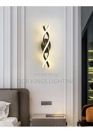 Bedroom Bedside Background Wall Aluminum Led Spiral Walllamp
