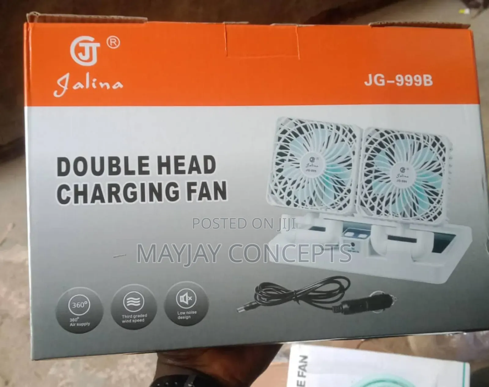 Double Head Solar Table Fan With Solar Panel