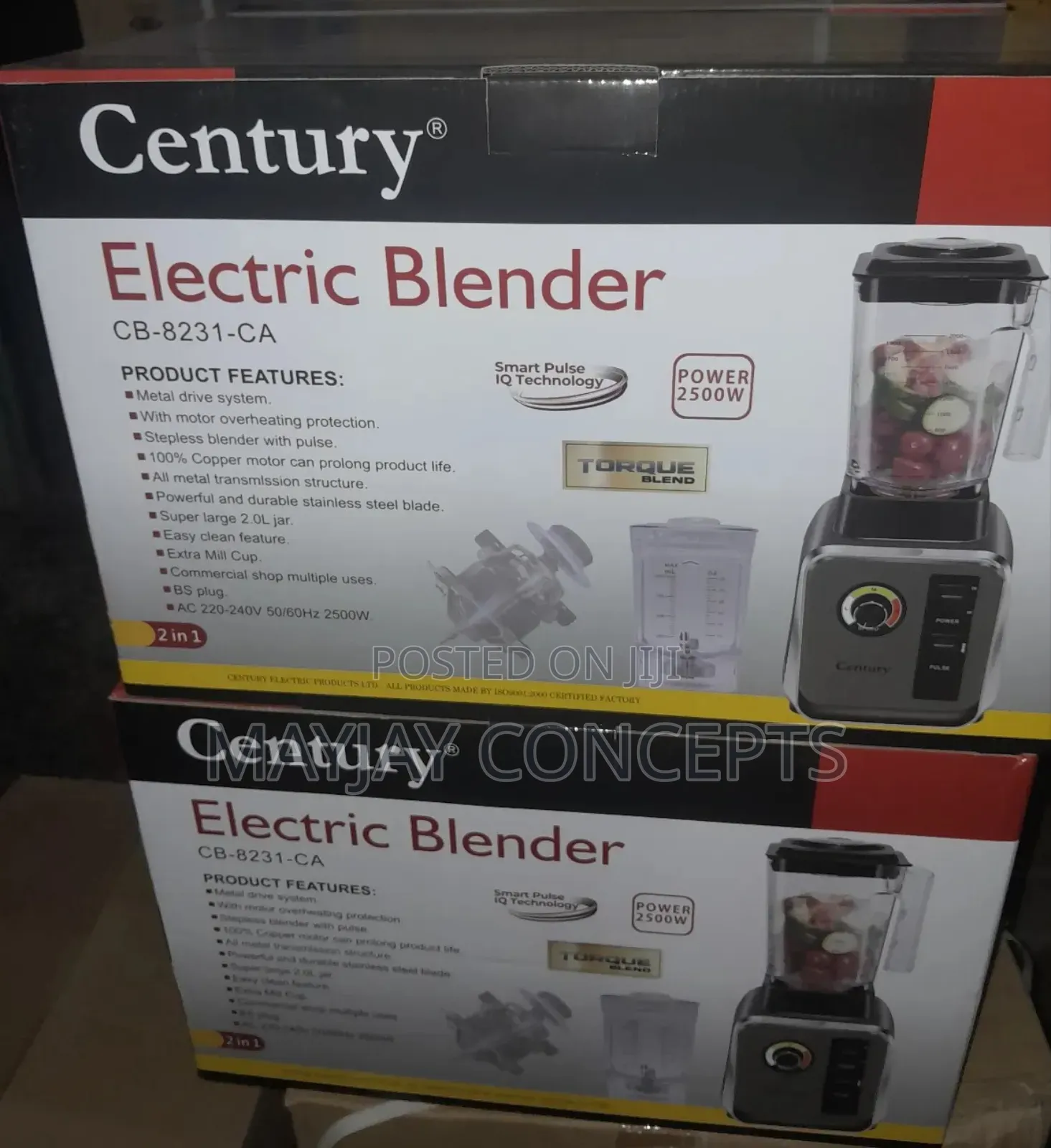 Century High Power Commercial Electric Blender-Torque Blend